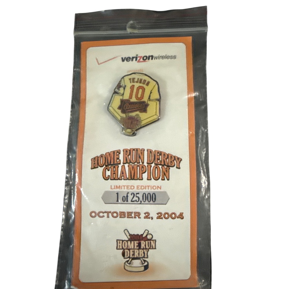 MLB Pin Unisex OS Yellow Miguel Tejada Home Run Derby Champion‎ 2004 Limited Ed